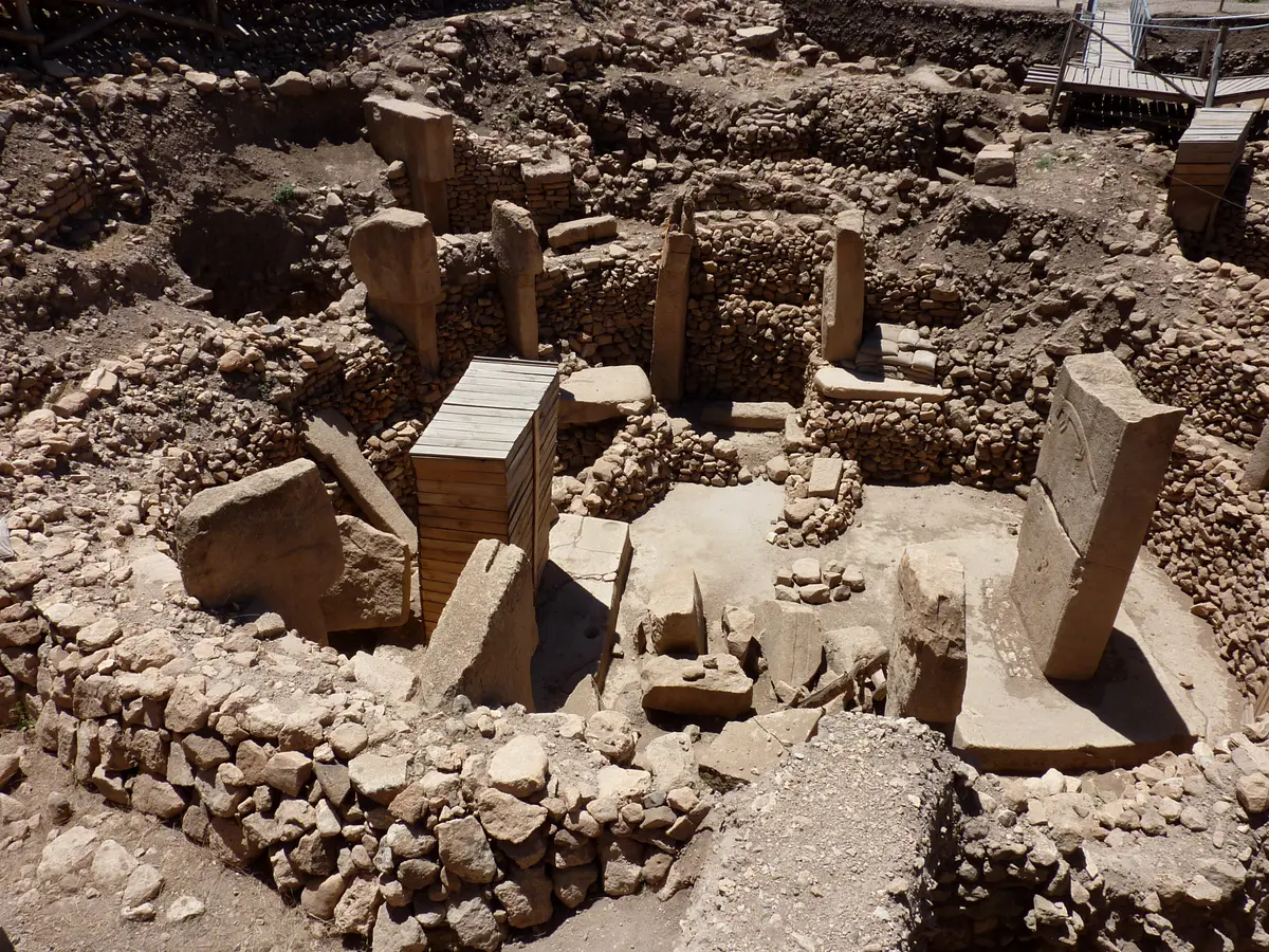 View across the Göbekli Tepe archaeological site.