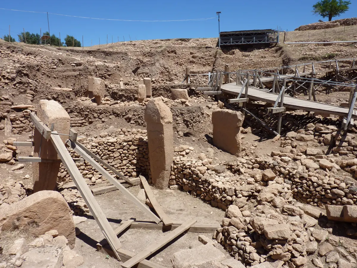 View across the Göbekli Tepe archaeological site.