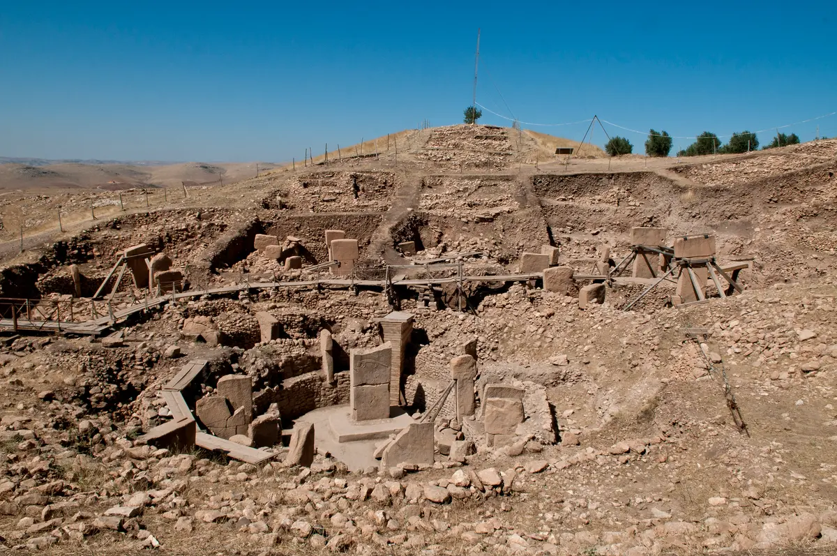 Wide view across the Göbekli Tepe excavation area.