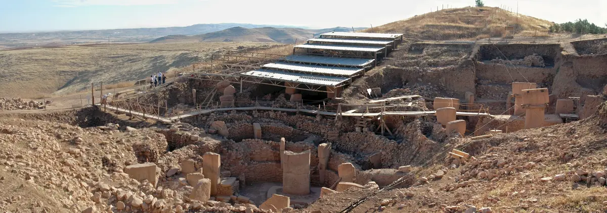 Panoramic view across the southern excavation field at Göbekli Tepe.