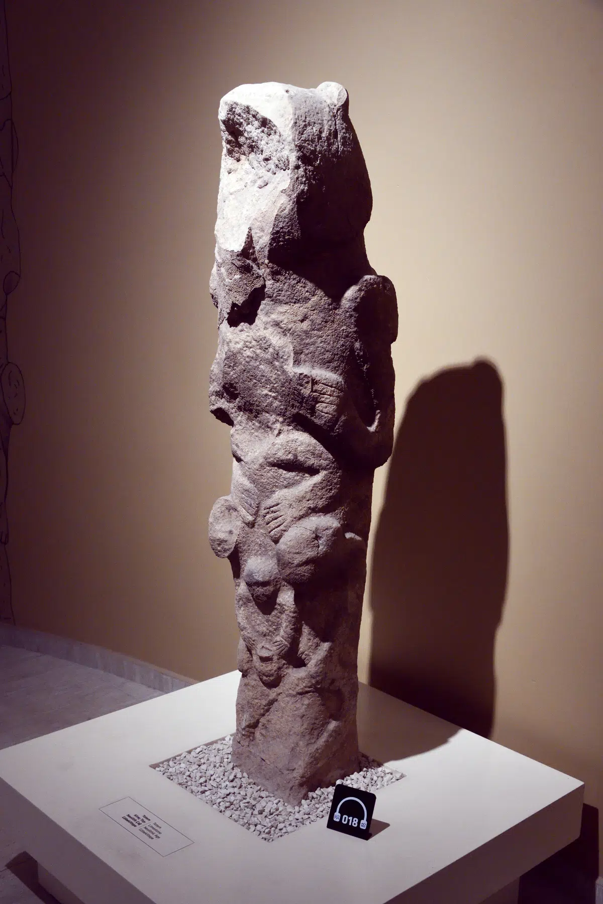 A carved, multi-figure sculpture from Göbekli Tepe displayed in the museum.