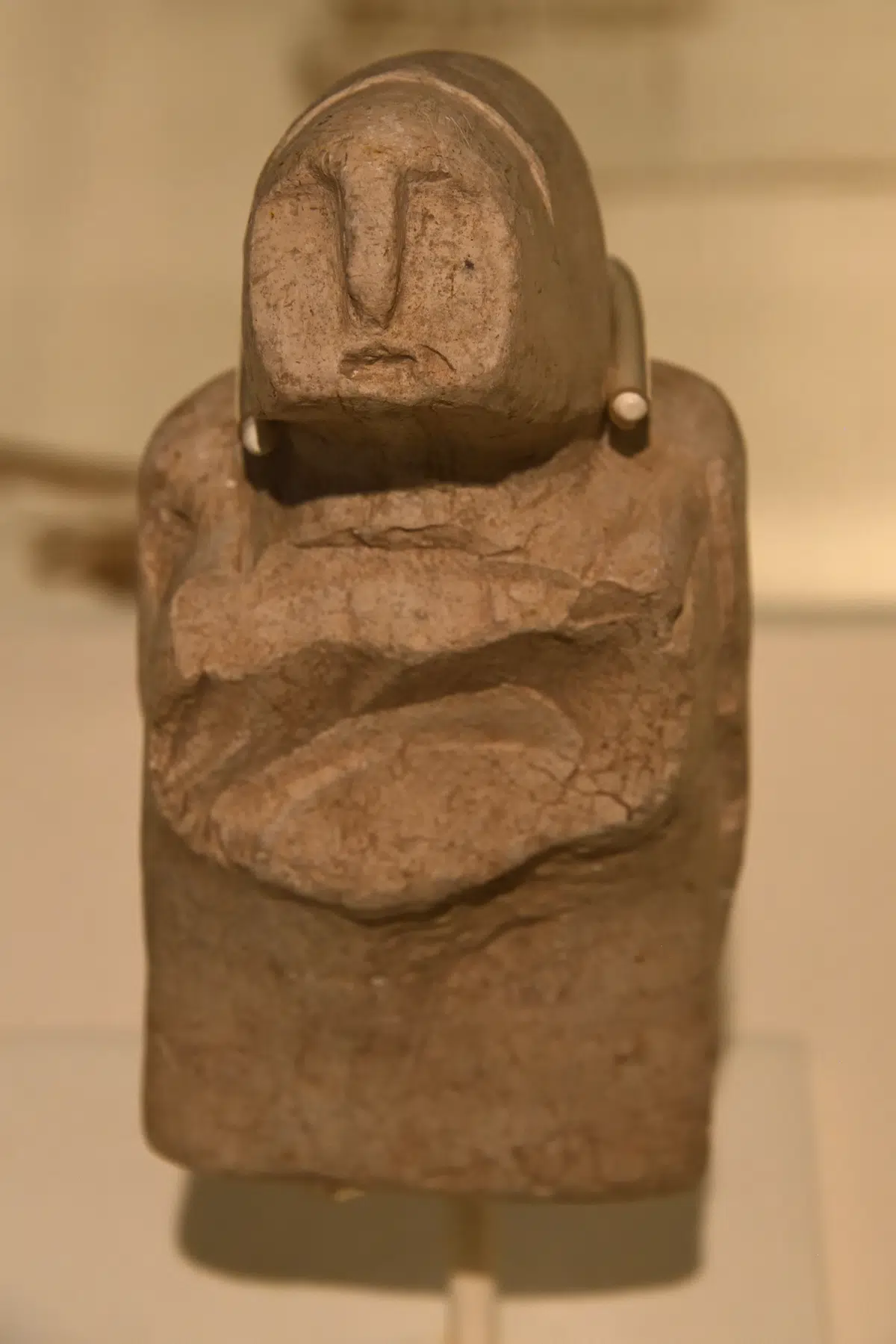 A small human statuette from Nevalı Çori in the museum.
